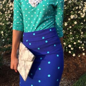 Lularoe Polka Dot Cassie Skirt
